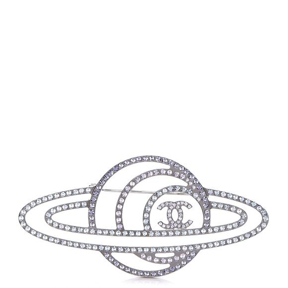 CHANEL  Crystal Planet Brooch Purple Light Blue - Picture 1 of 3